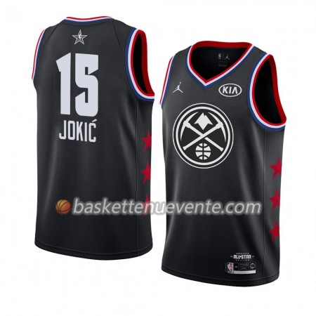 Maillot Basket Denver Nuggets Nikola Jokic 15 2019 All-Star Jordan Brand Noir Swingman - Homme